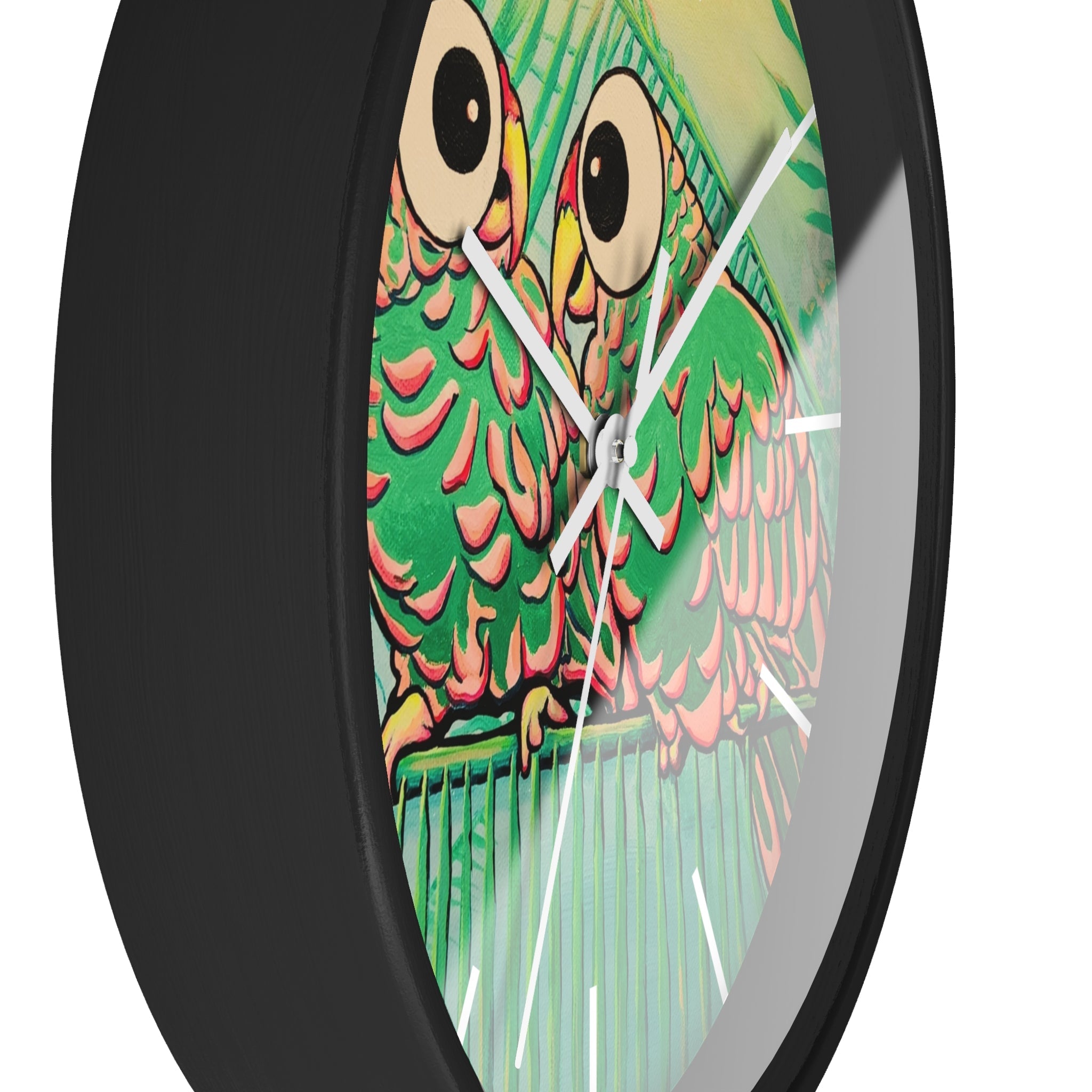 Chatty Cyclops Parrots Pop Art Wall Clock