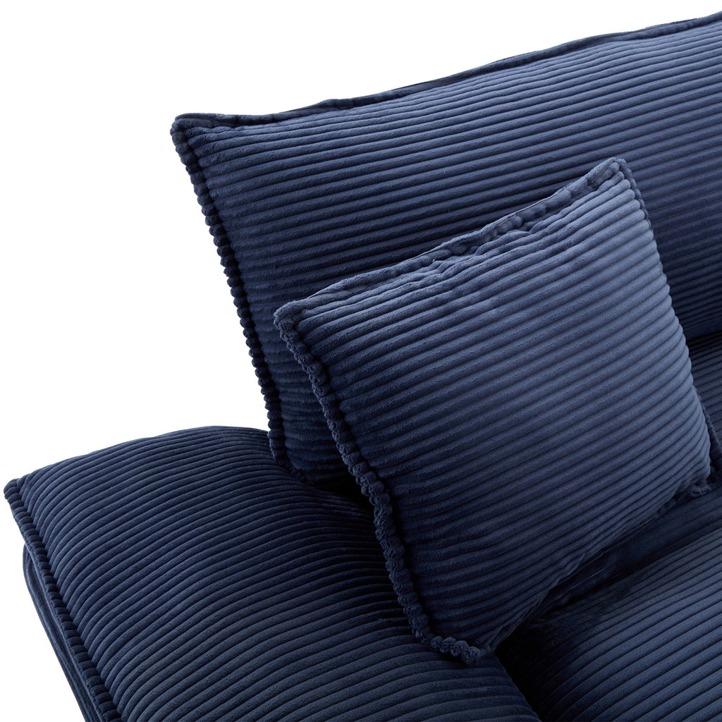 Corduroy Sofa  Couch Loveseat Sofa with Pillows