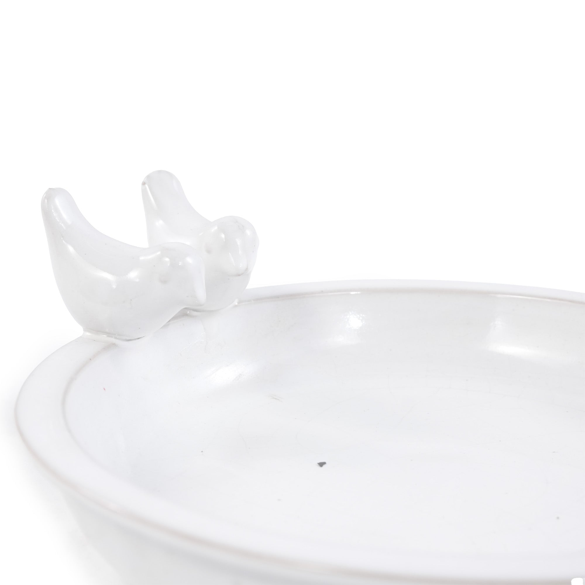 Handmade Ceramic Bird Bath, 11.8 Inch Glossy