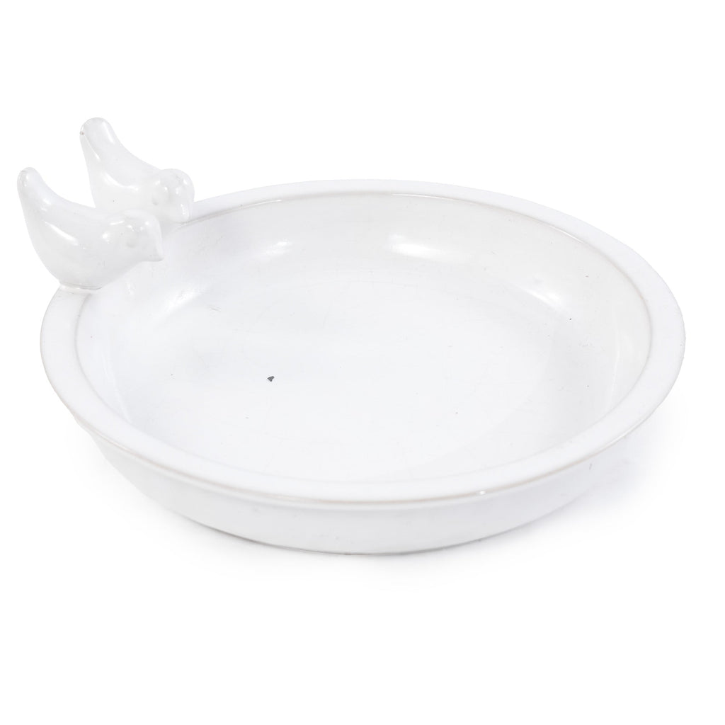 Handmade Ceramic Bird Bath, 11.8 Inch Glossy