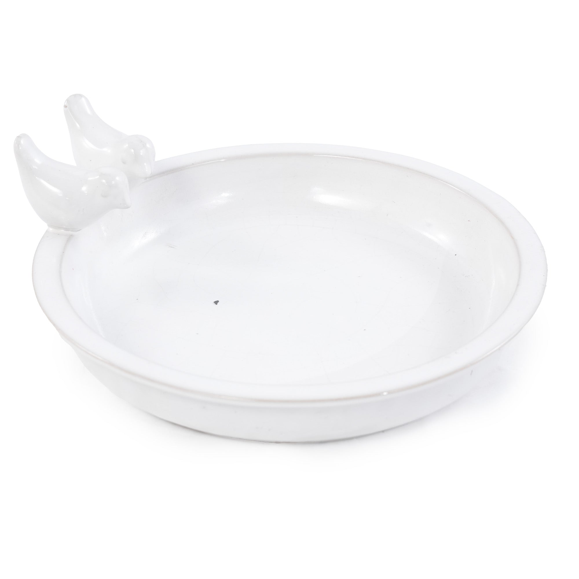 Handmade Ceramic Bird Bath, 11.8 Inch Glossy