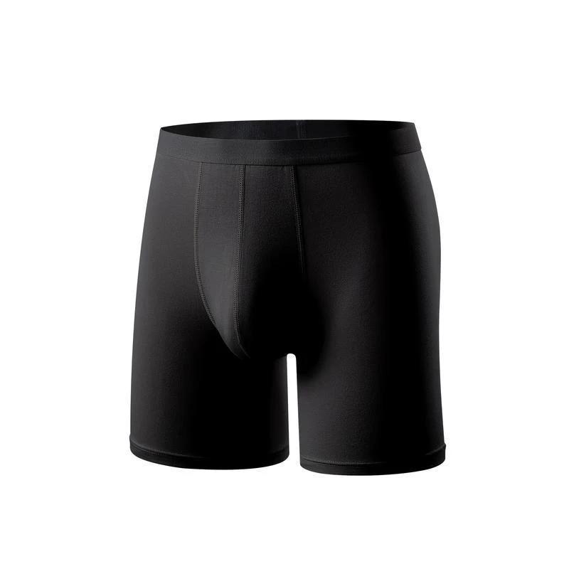 10pcs Men's Bamboo Fiber Boxer Briefs Medium Stretch Solid