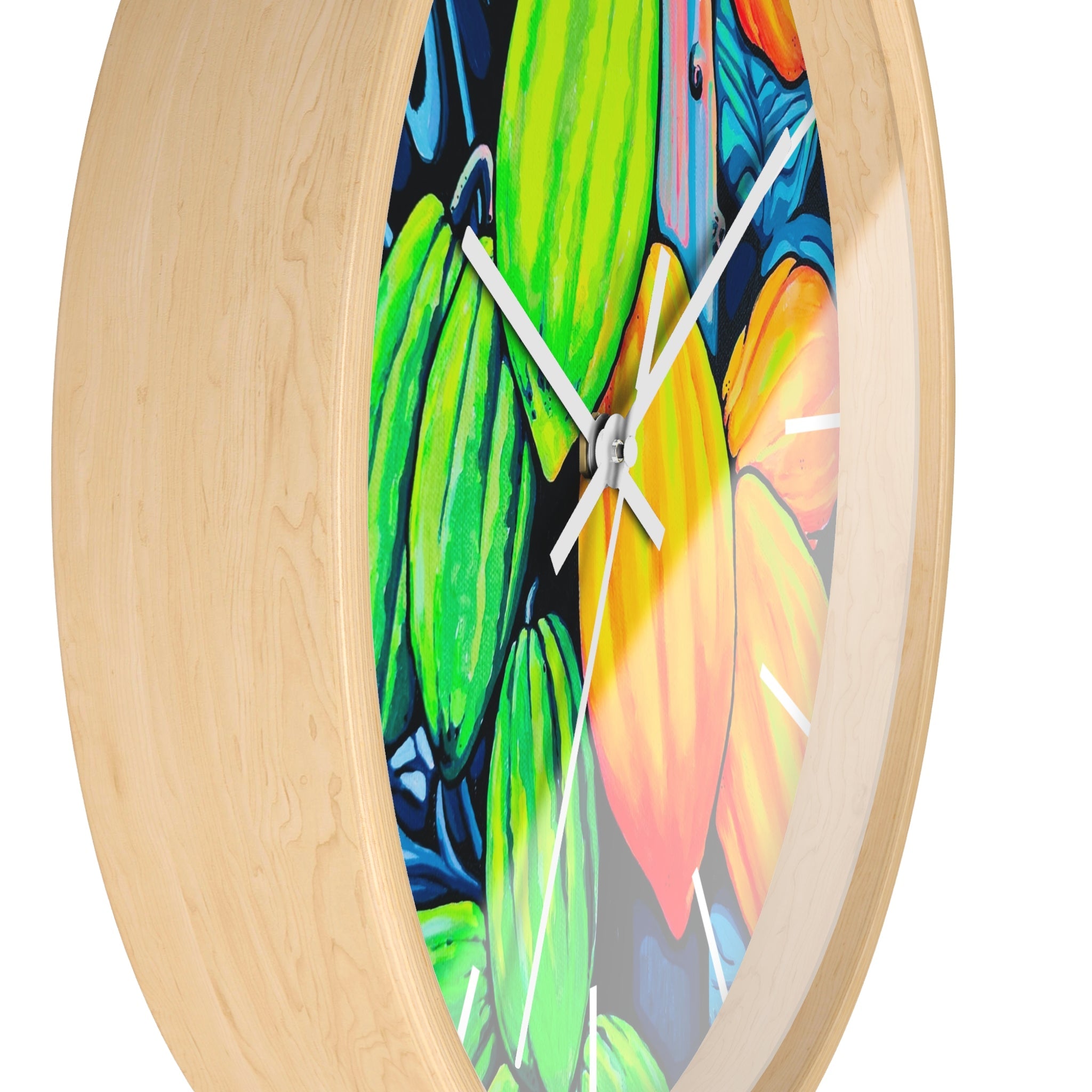 Neon Cacao Pop Art Wall Clock