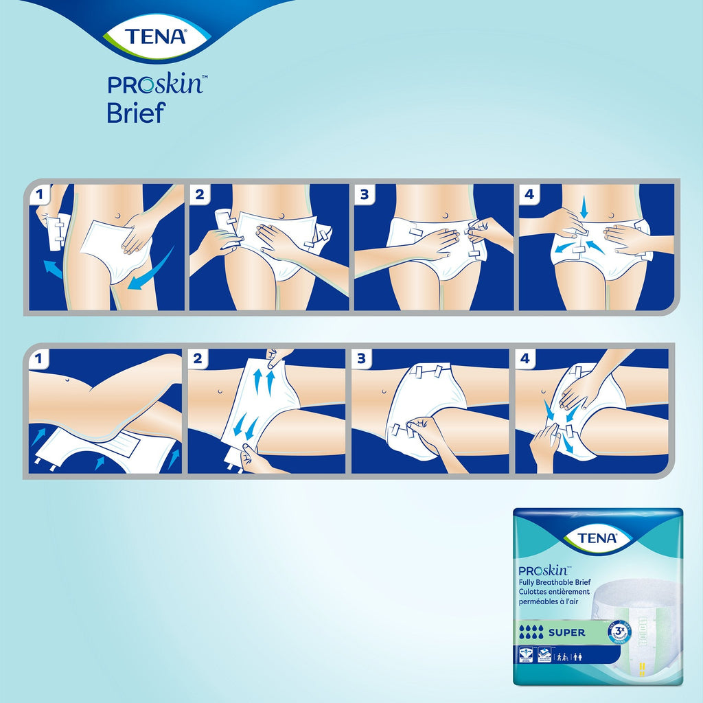Tena Super Adult Heavy-Absorbent Incontinence Brief, Extra Large 68011