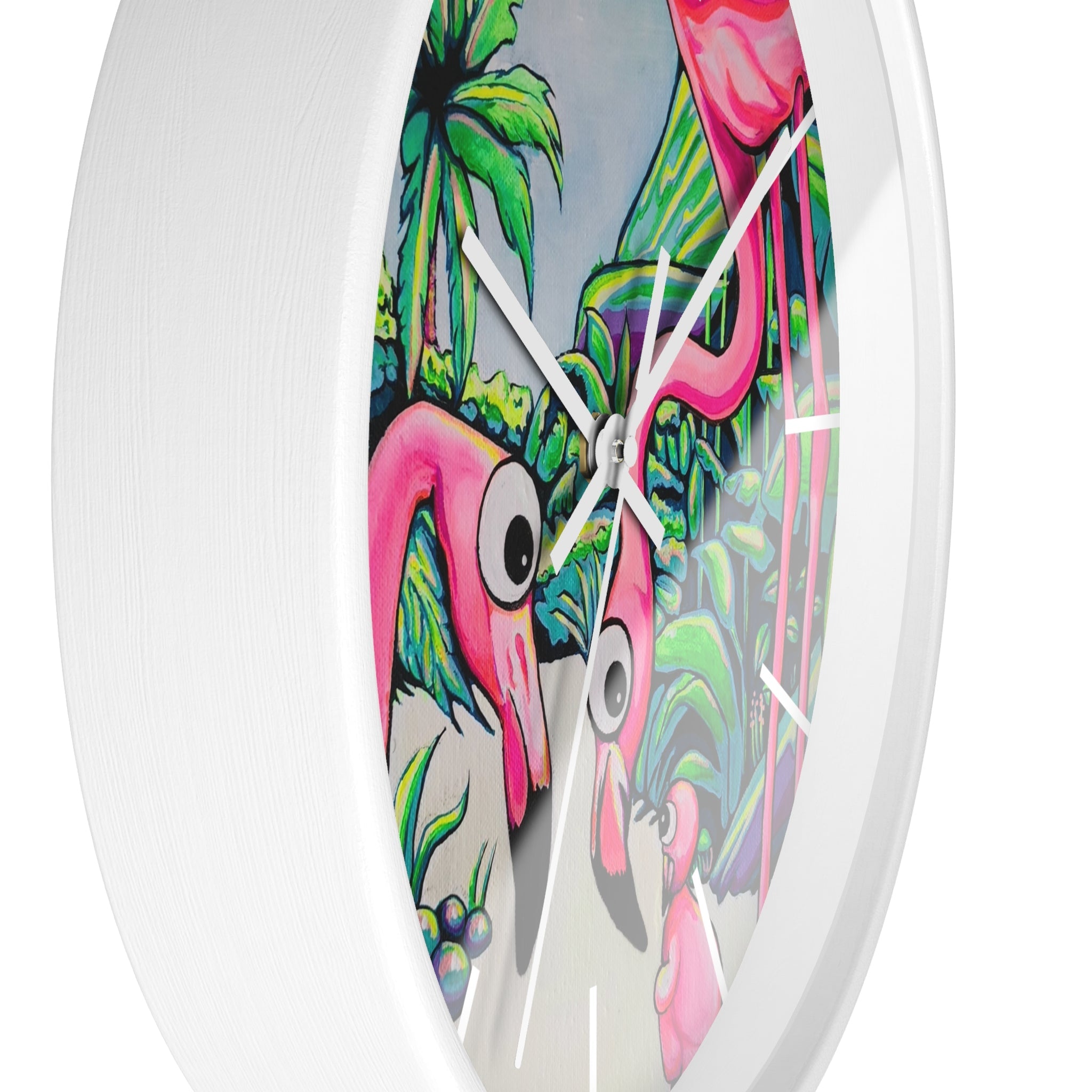 Cyclops Flamingo Family Pop Art Wall Clock