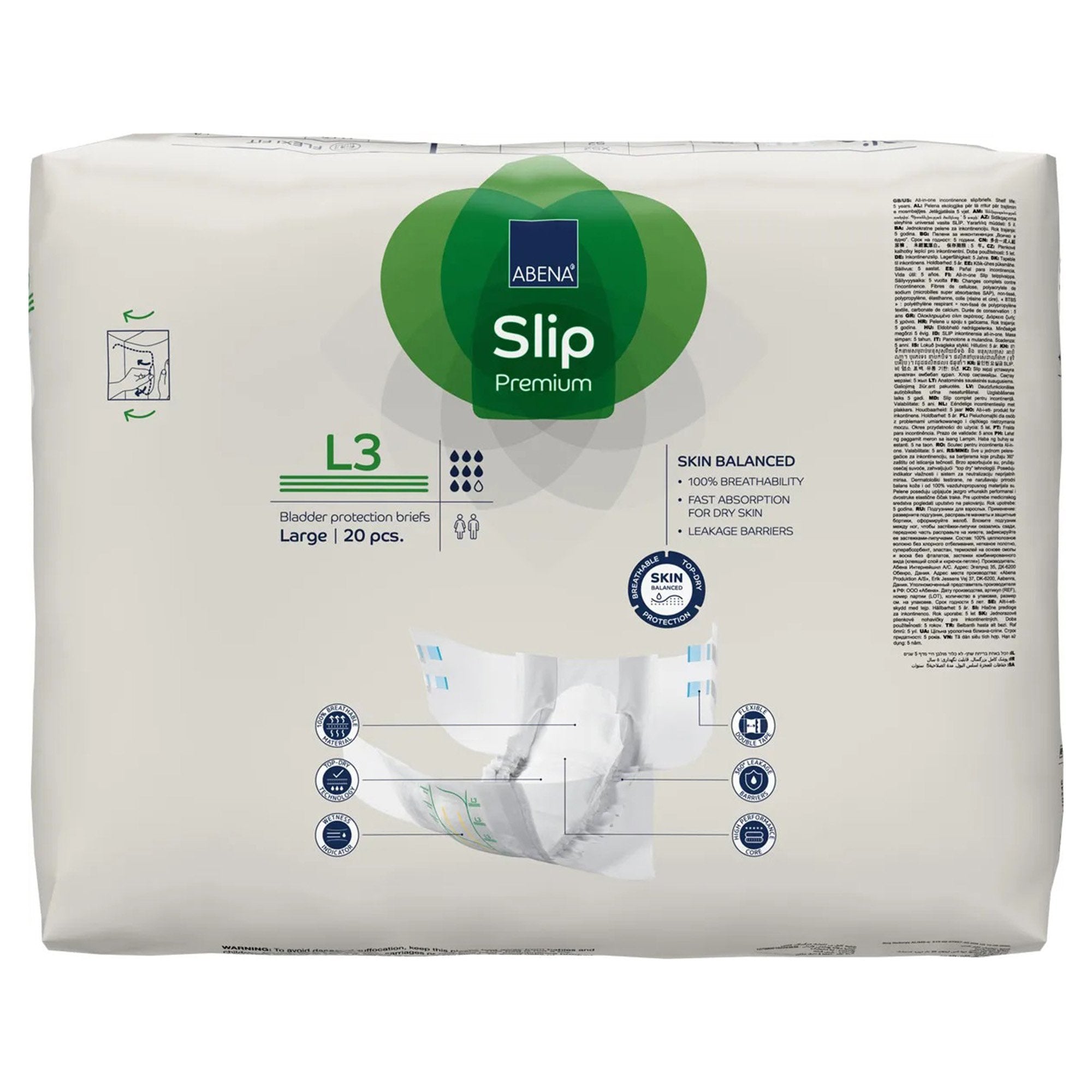 Abena® Slip Premium L3 Incontinence Brief, Large 1000021291