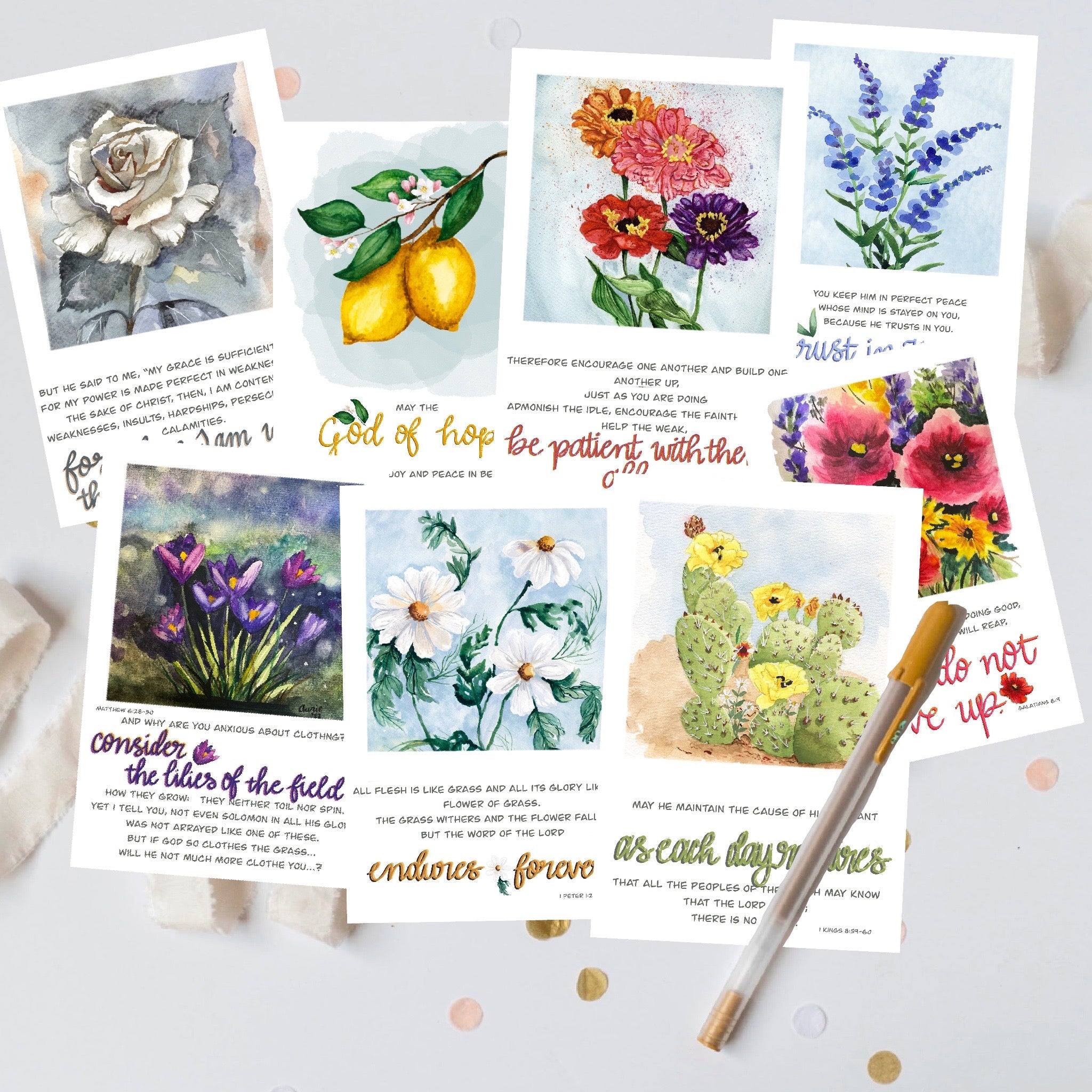 Polaroid Bible Verse Art Prints