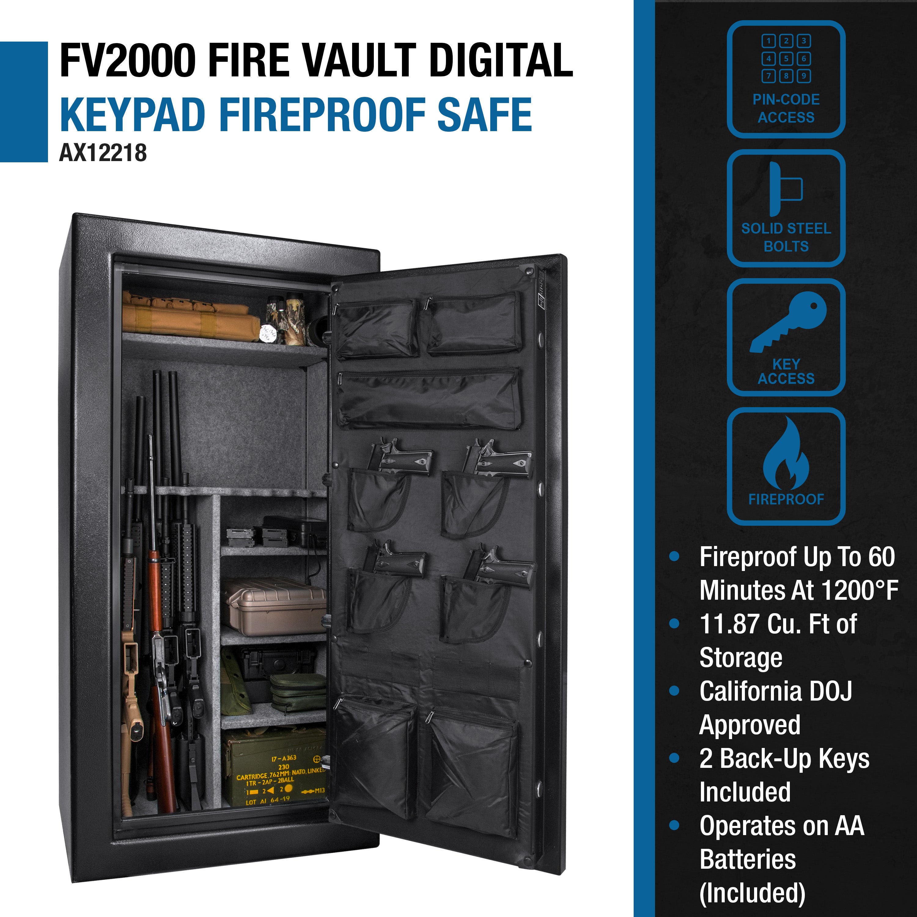 11.87 Cubic Ft Tall Fireproof Safe Vault