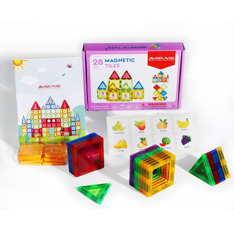 65cm Colorful Window Childrens Magnetic Building Toy  Educational Magnetic Blocks