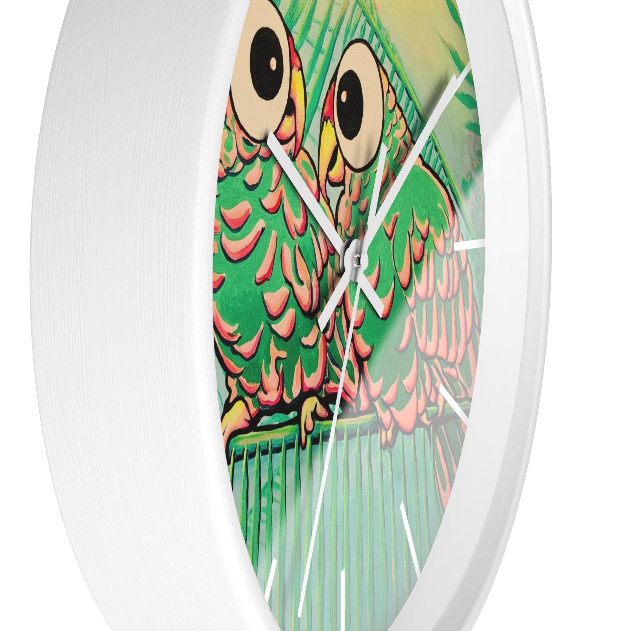 Chatty Cyclops Parrots Pop Art Wall Clock