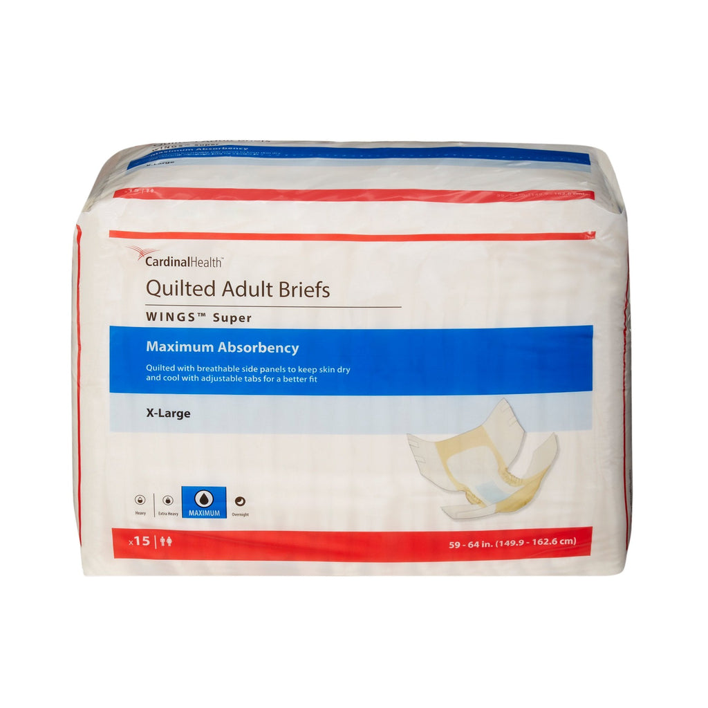 Wings™ Super Quilted Maximum Absorbency Incontinence Brief, Extra Large 87085
