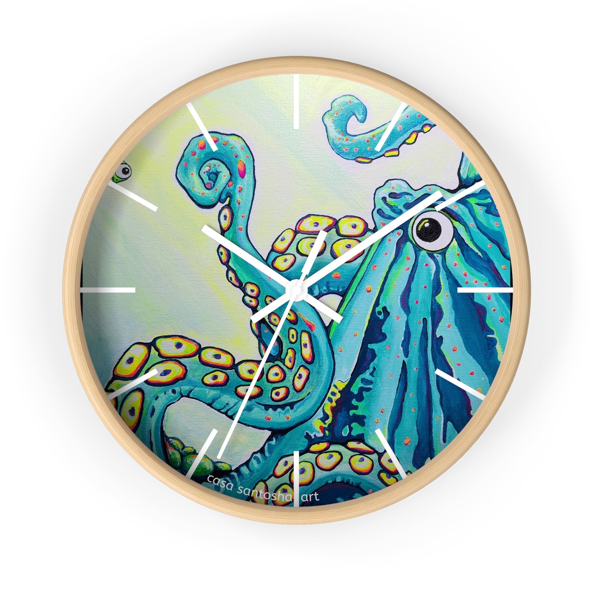 Cyclops Octopus Pop Art Wall Clock