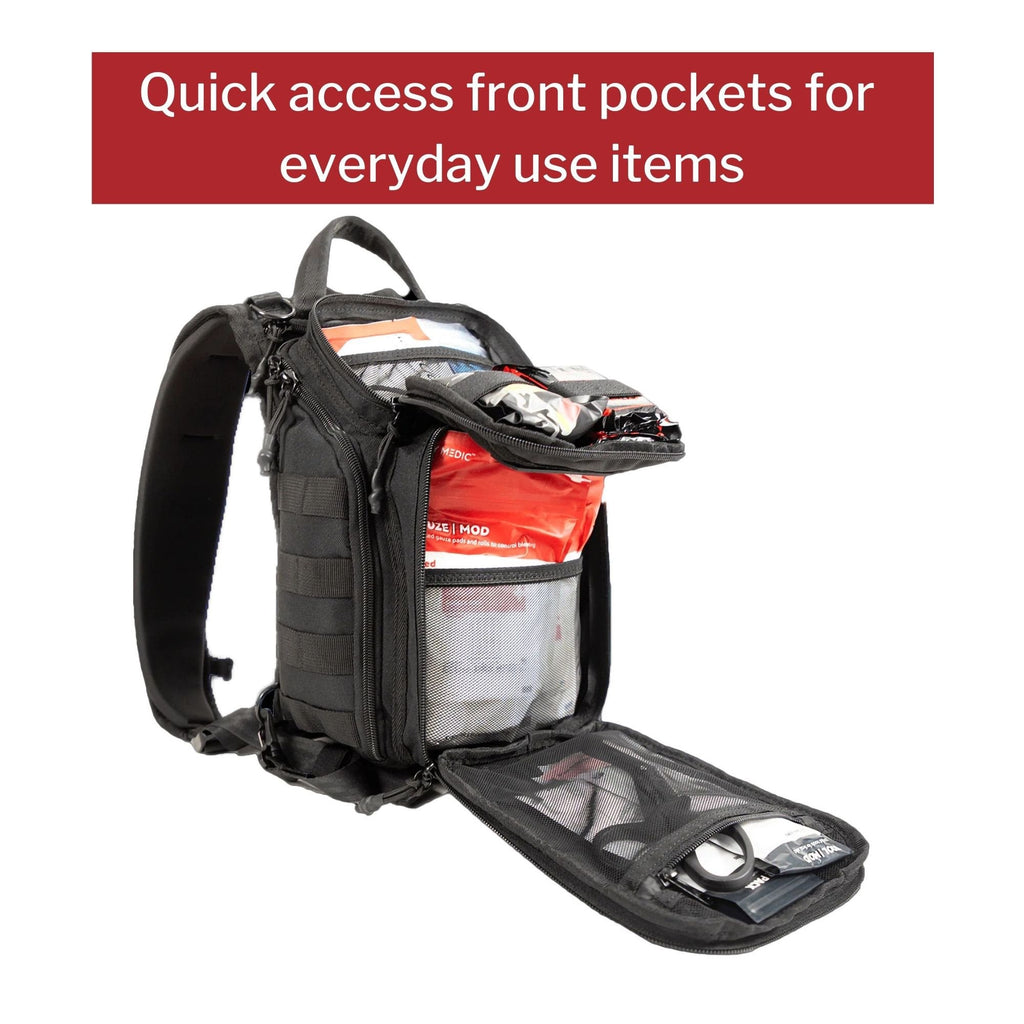 My Medic Recon First Aid Kit Backpack with Emergency Medical Supplies - Red MM-KIT-U-LG-RED-STN