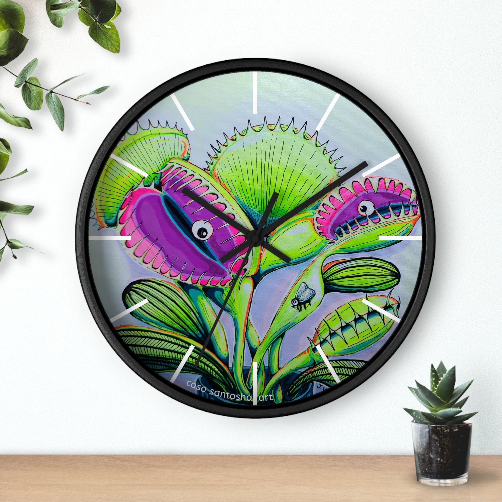 Cyclops Venus Fly Trap Pop Art Wall Clock