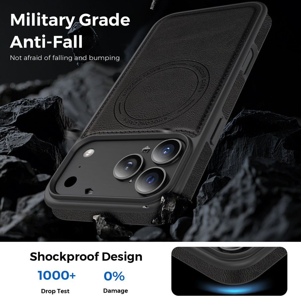 Leather Magnetic Card Holder Phone Case Compatible With The 17 Pro Max