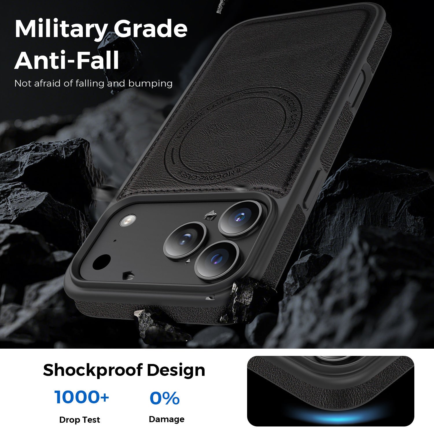 Leather Magnetic Card Holder Phone Case Compatible With The 17 Pro Max