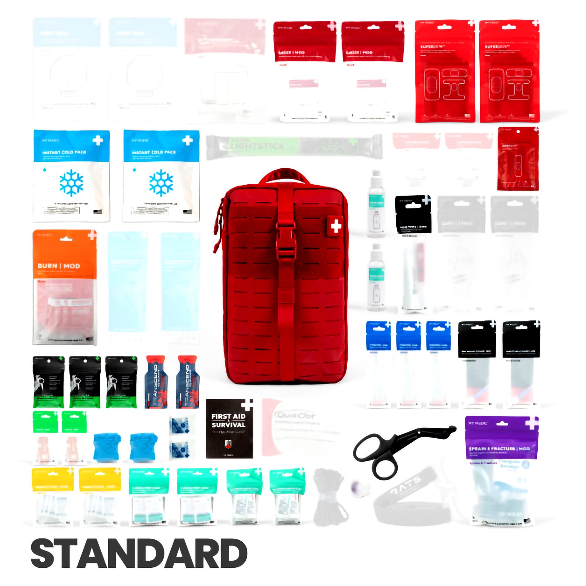 My Medic MyFAK First Aid Kit, Large Trauma Kit with Medical Supplies, Red MM-KIT-U-MFK-LG-RED-STN