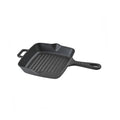 LAVA Cast Iron Grill Pan - 8-Inch Square Enameled Skillet for Stovetop Oven Use - Authentic Sear & Grill Marks, Even Heating, Easy Clean