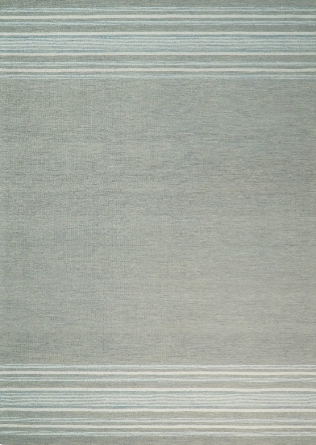 5x8 and 8x10 Hand Made Woolen Modern Stripes Ivory and Grey Area Rug | NAU003