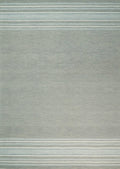 5x8 and 8x10 Hand Made Woolen Modern Stripes Ivory and Grey Area Rug | NAU003