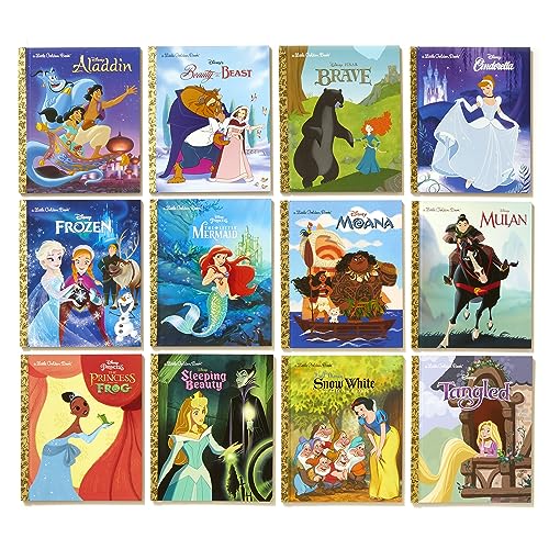 Ultimate Princess Boxed Set of 12 Little Golden Books (Disne