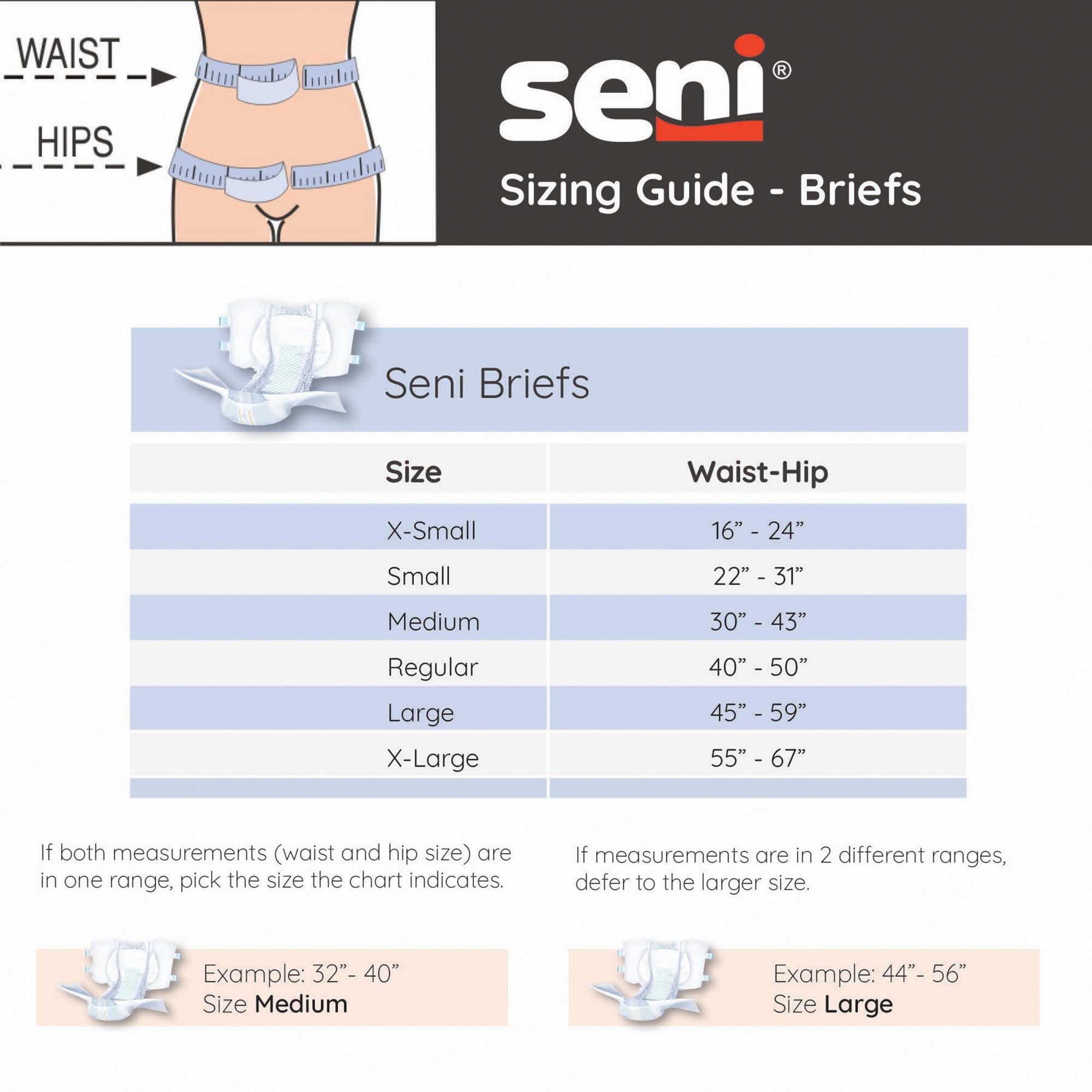 Seni® Classic Plus Moderate to Heavy Absorbency Incontinence Brief, Extra Large S-XL25-BC2