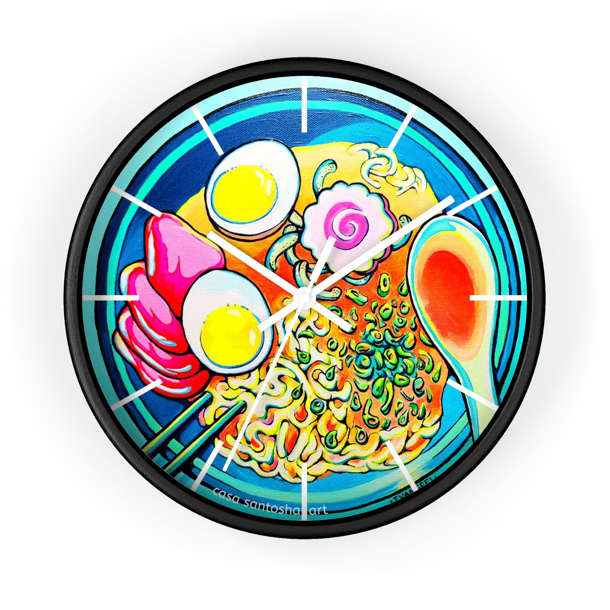 Neon Ramen Pop Art Wall Clock