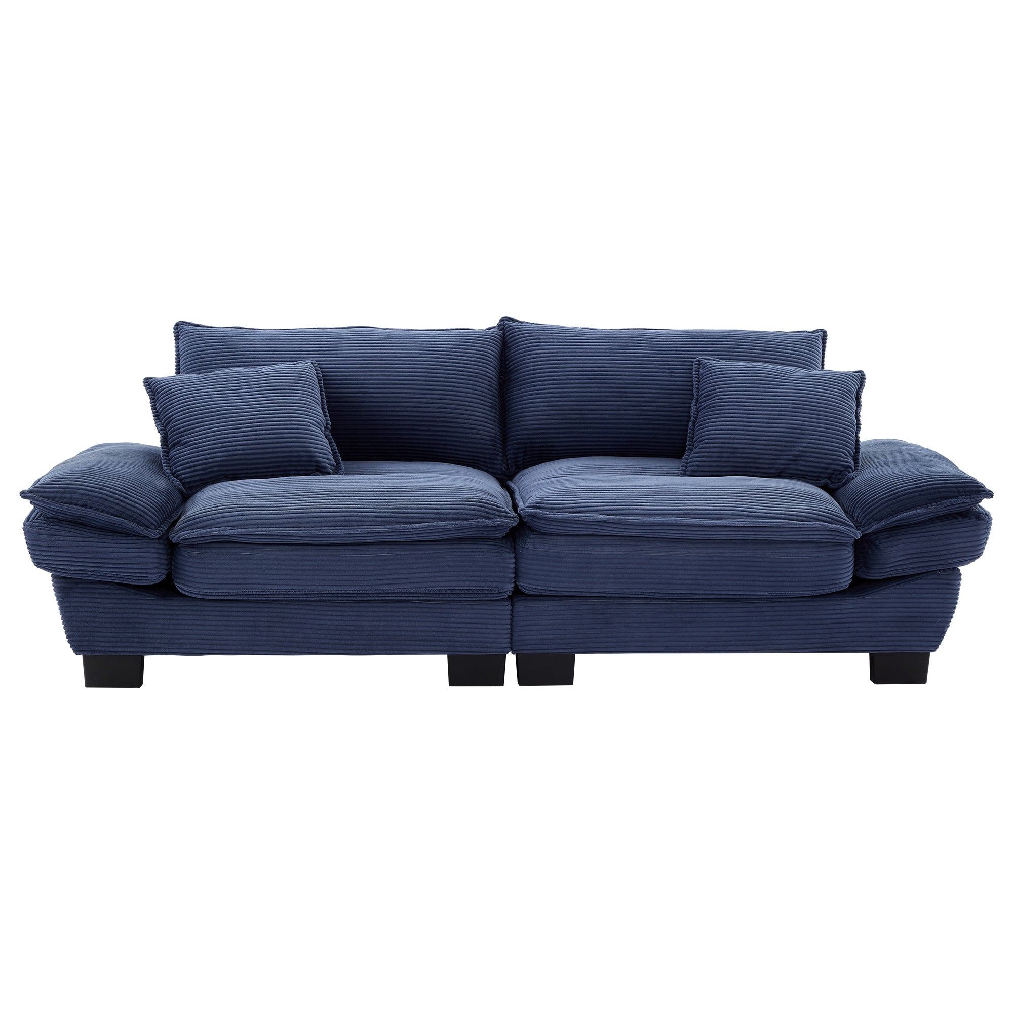Corduroy Sofa  Couch Loveseat Sofa with Pillows