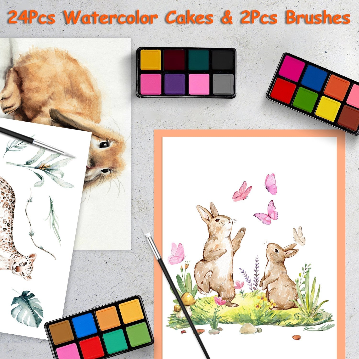 140Pcs Art Supplies With Colored Pencils Oil Pastels Crayons, Watercolor Cakes Brushes Sharpener Eraser In Elegant Wooden Box Professional Art Kit For