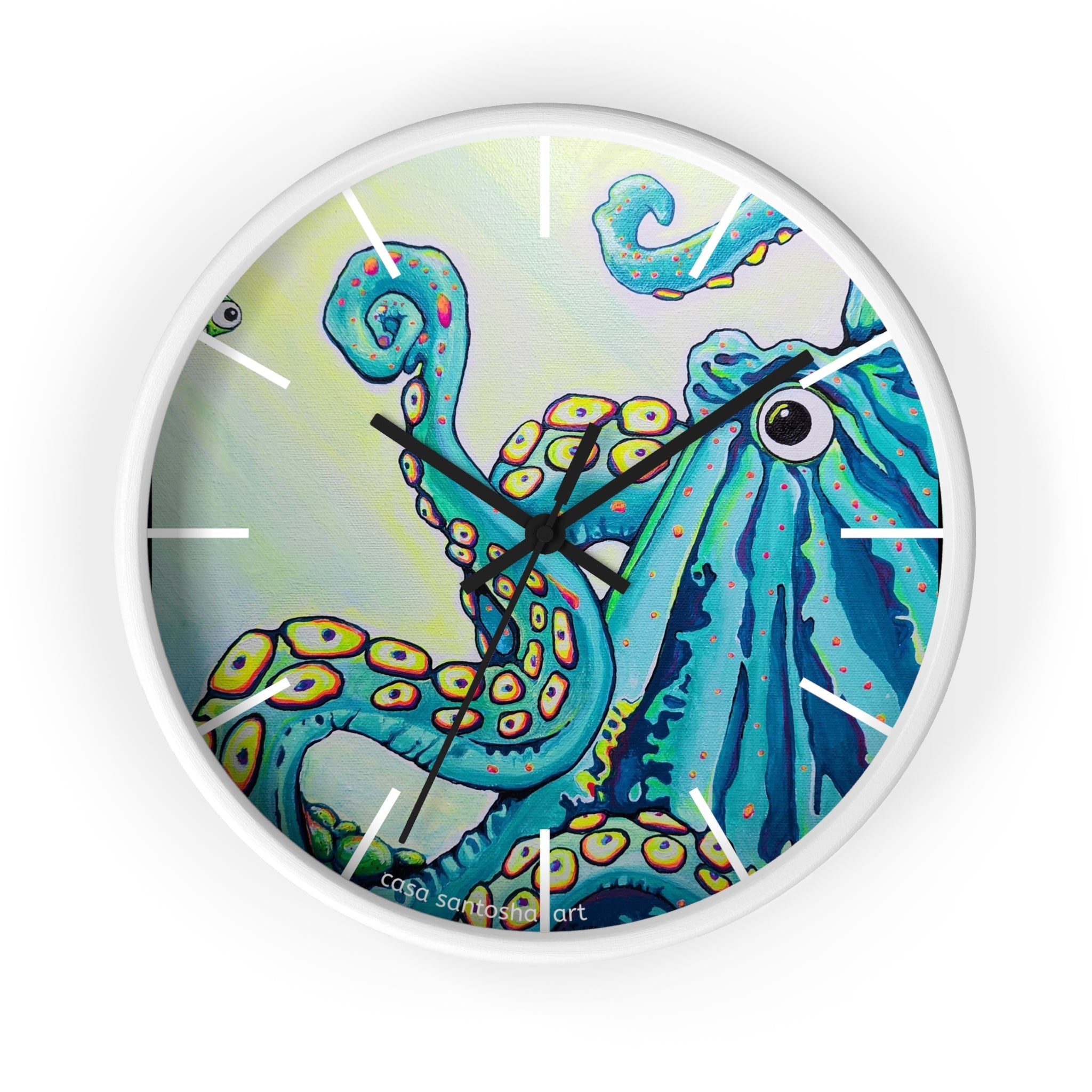 Cyclops Octopus Pop Art Wall Clock