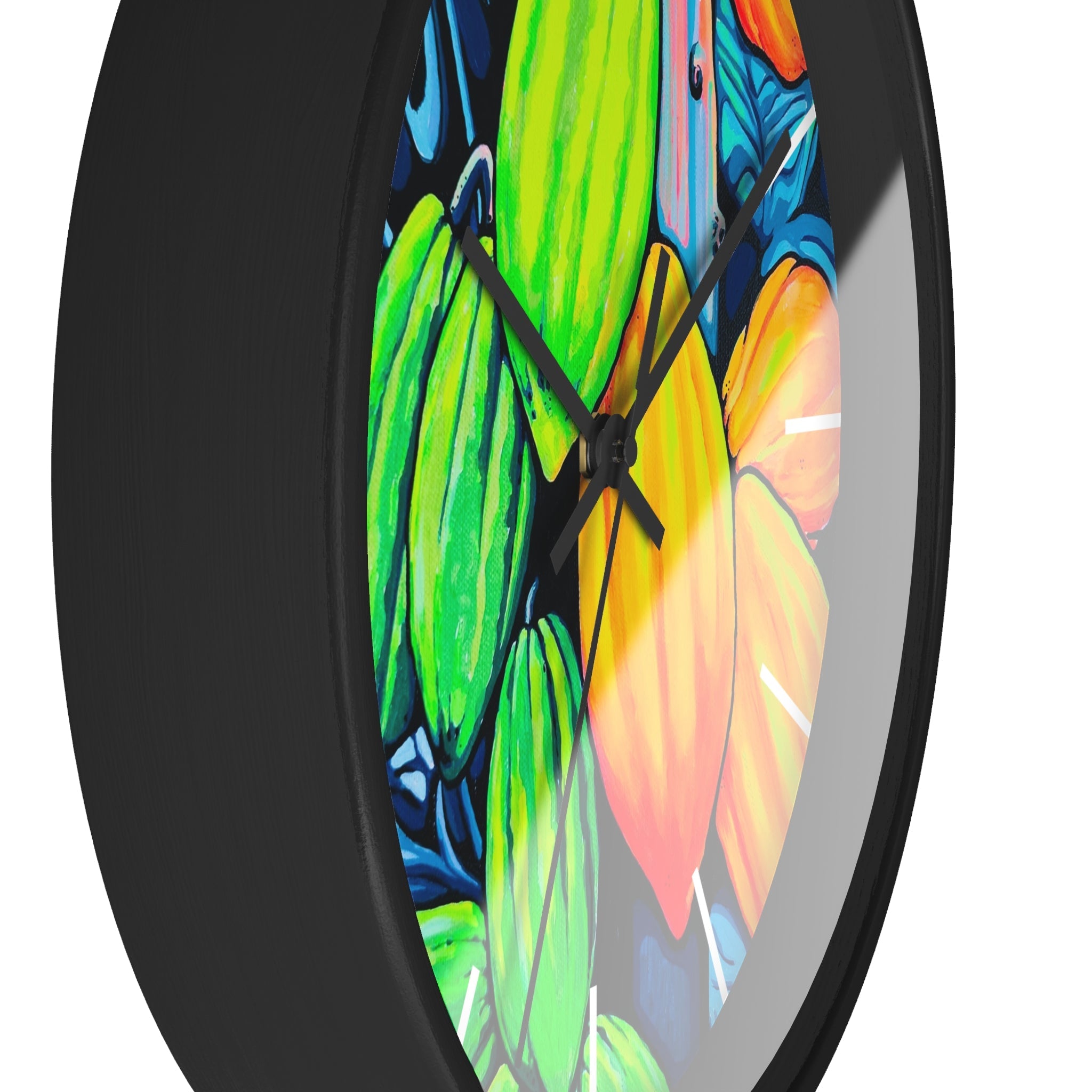 Neon Cacao Pop Art Wall Clock