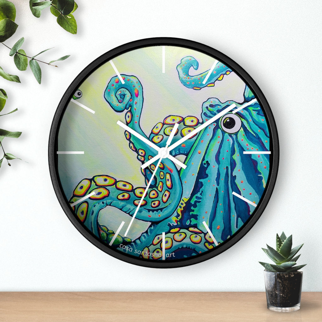 Cyclops Octopus Pop Art Wall Clock