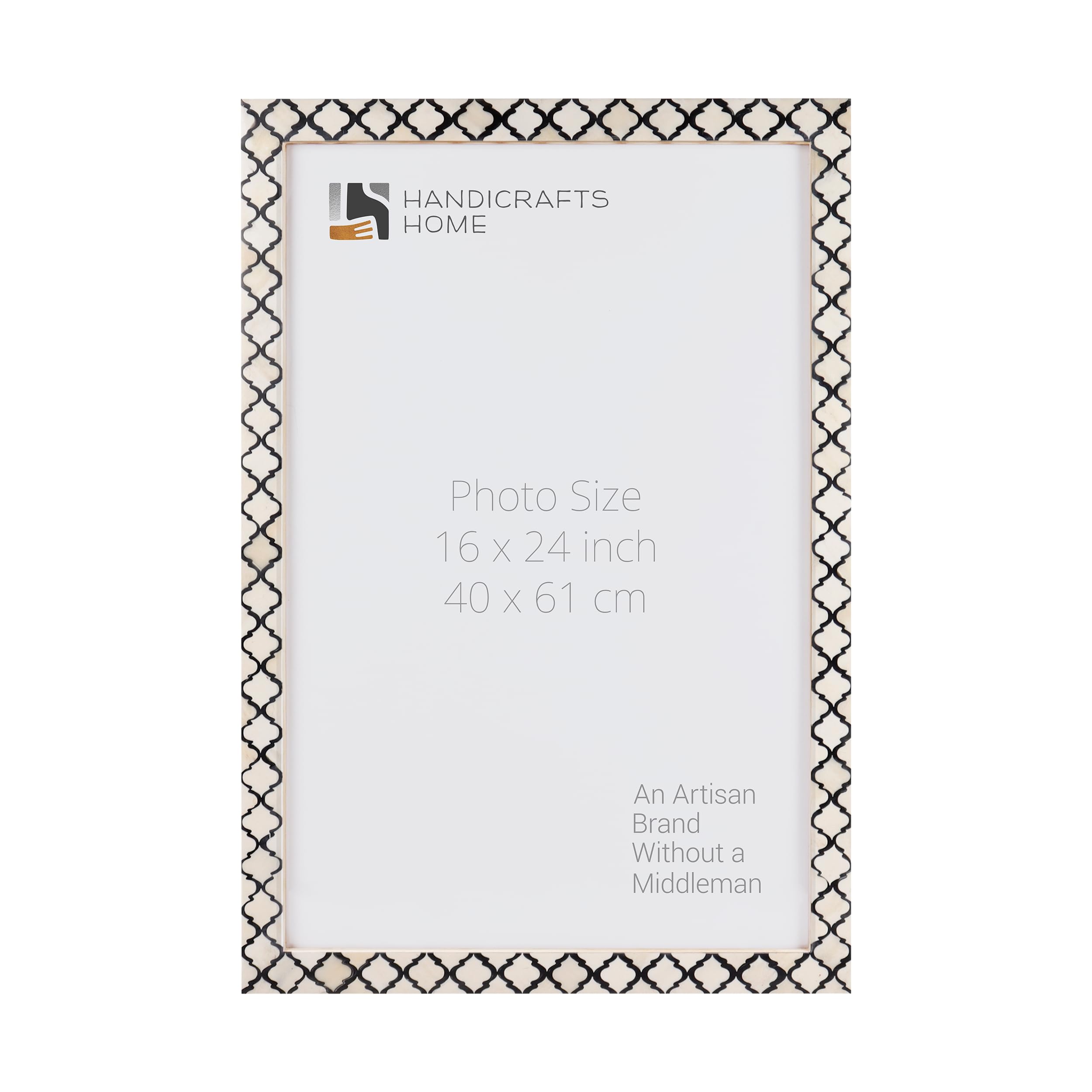 Moroccan Poster Frames Bone Inlay, Black, 9 Sizes