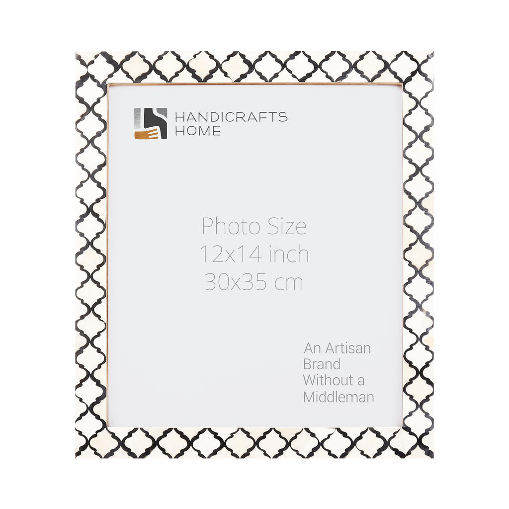 Moroccan Poster Frames Bone Inlay, Black, 9 Sizes