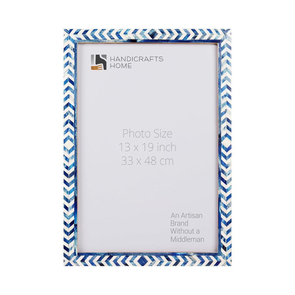 Poster Frames Taj Pattern Bone, Resin Inlay, Blue, 5 Sizes
