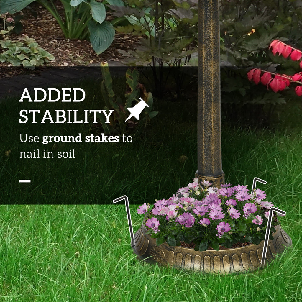Outsunny 32" Antique Bird Bath with Planter Base