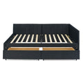 Upholstered Tufted Daybed Frame With Storage Drawers