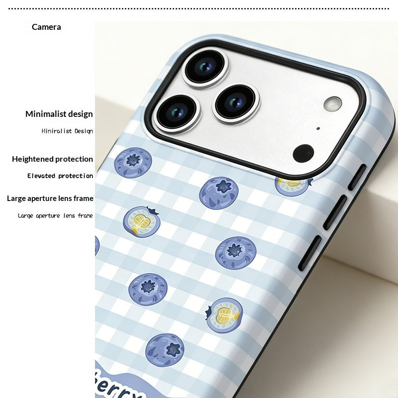 Matte, All-around Drop-proof Phone Case With A Fruit Pattern