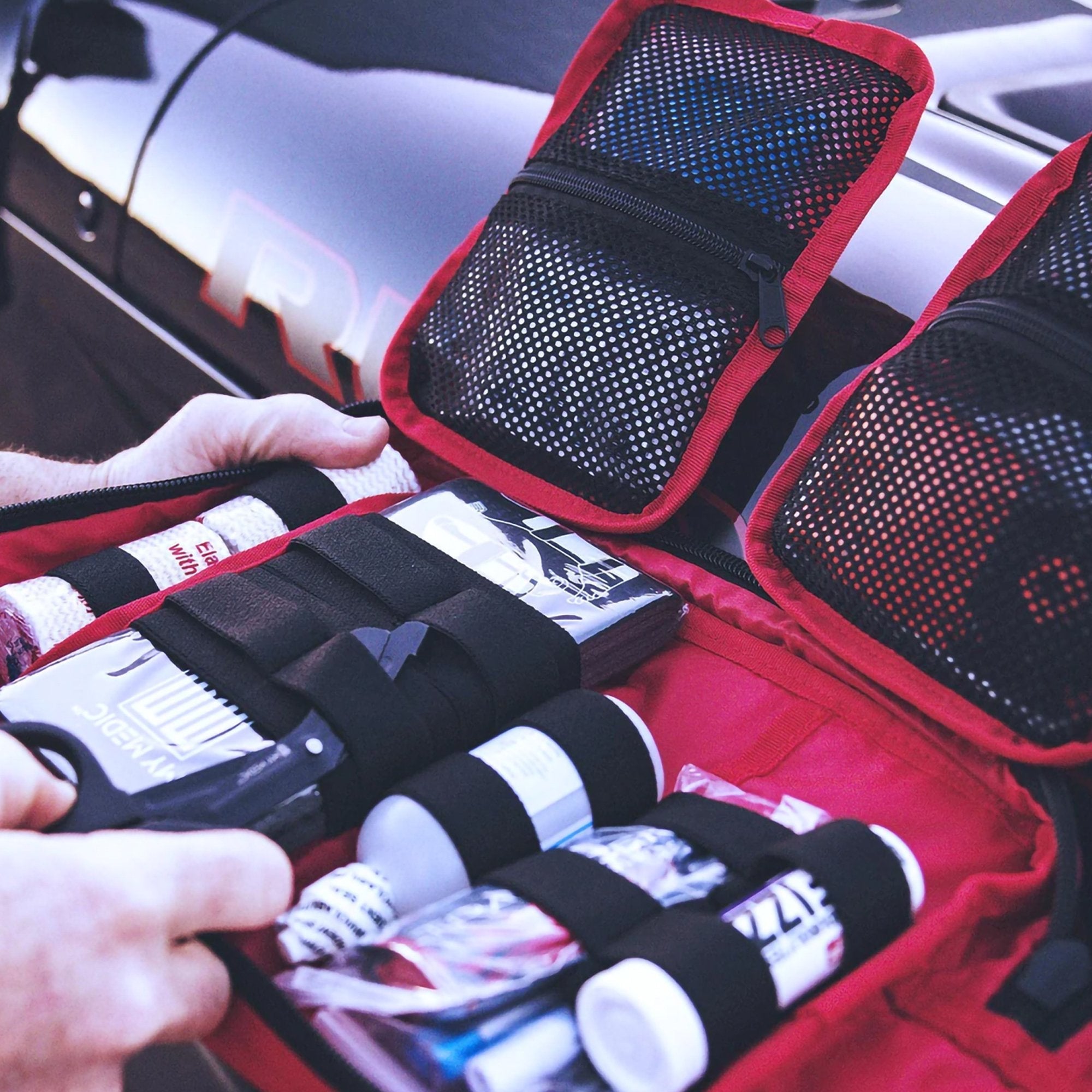 My Medic MyFAK First Aid Kit, Large Trauma Kit with Medical Supplies, Red MM-KIT-U-MFK-LG-RED-STN
