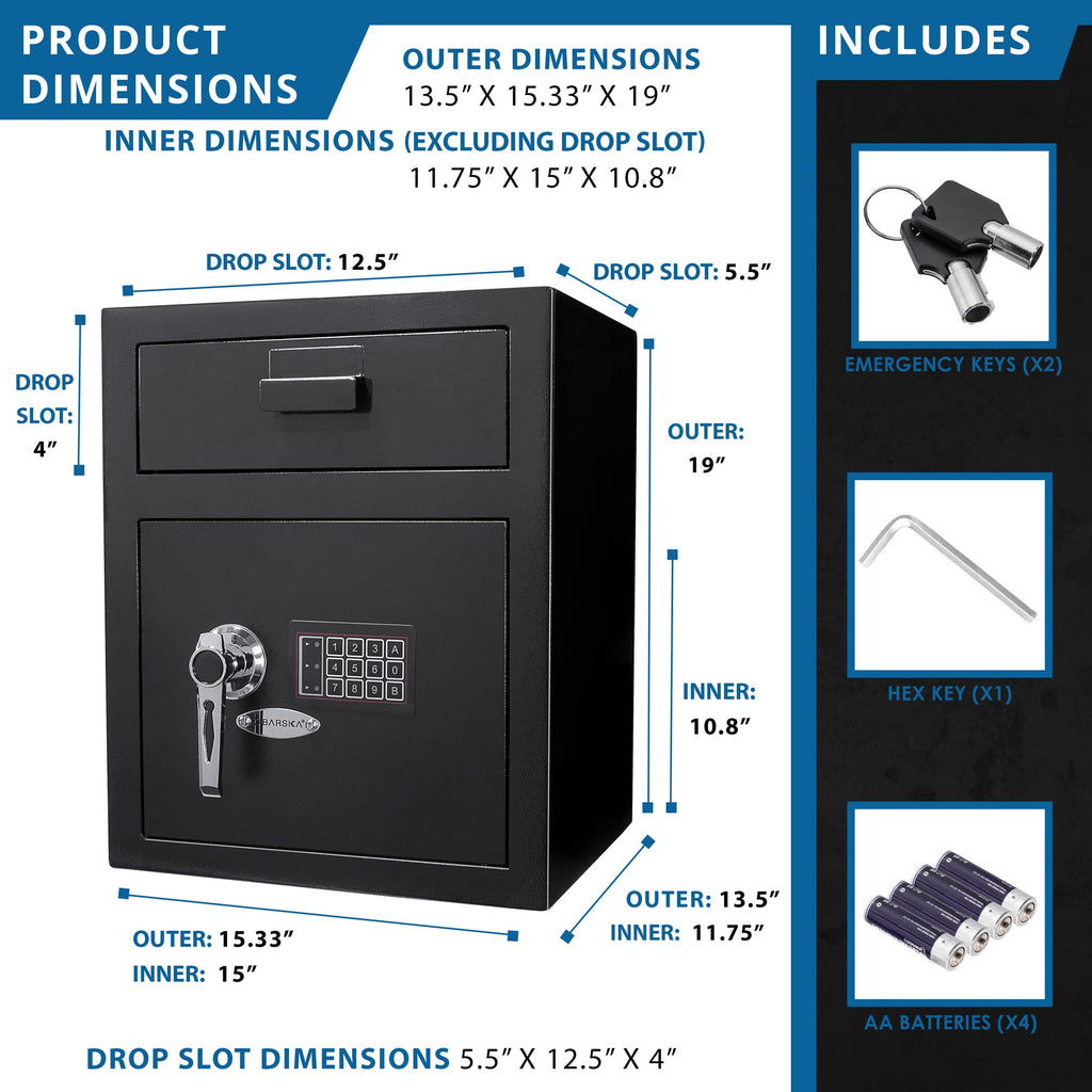 1.1 Cu Ft Keypad Depository Safe