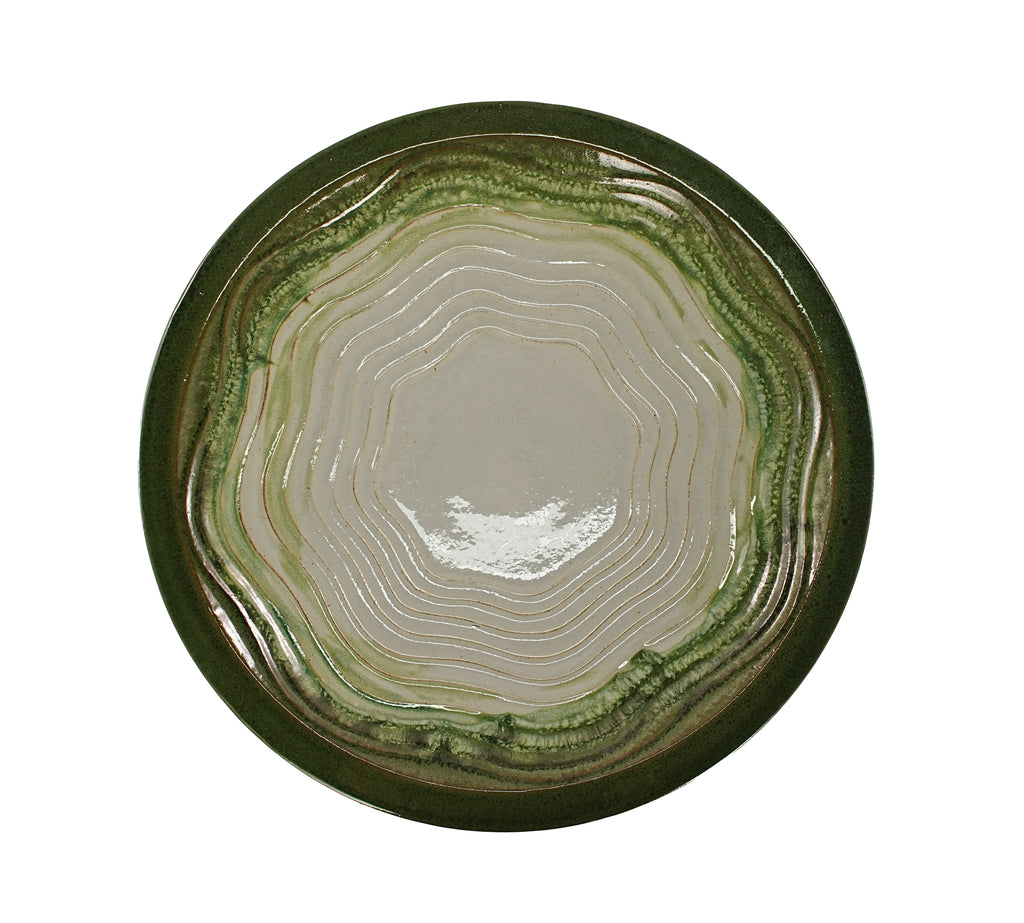 17" Ceramic Bird Bath for Outside, Elegant Tall Outdoor Bird Bath