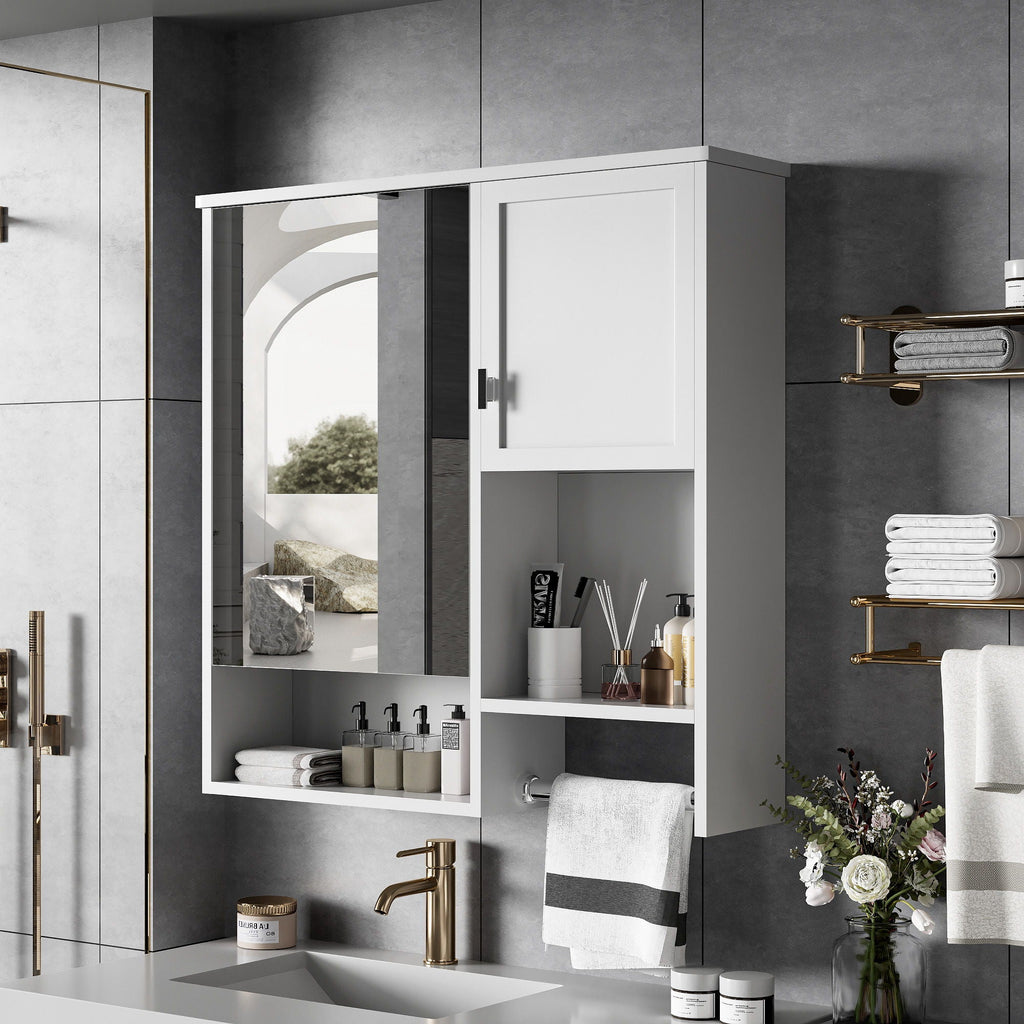 Modern Wall Mounted Bathroom Medicine Cabinet, Bathroom Wall Storage Cabinet With Mirror