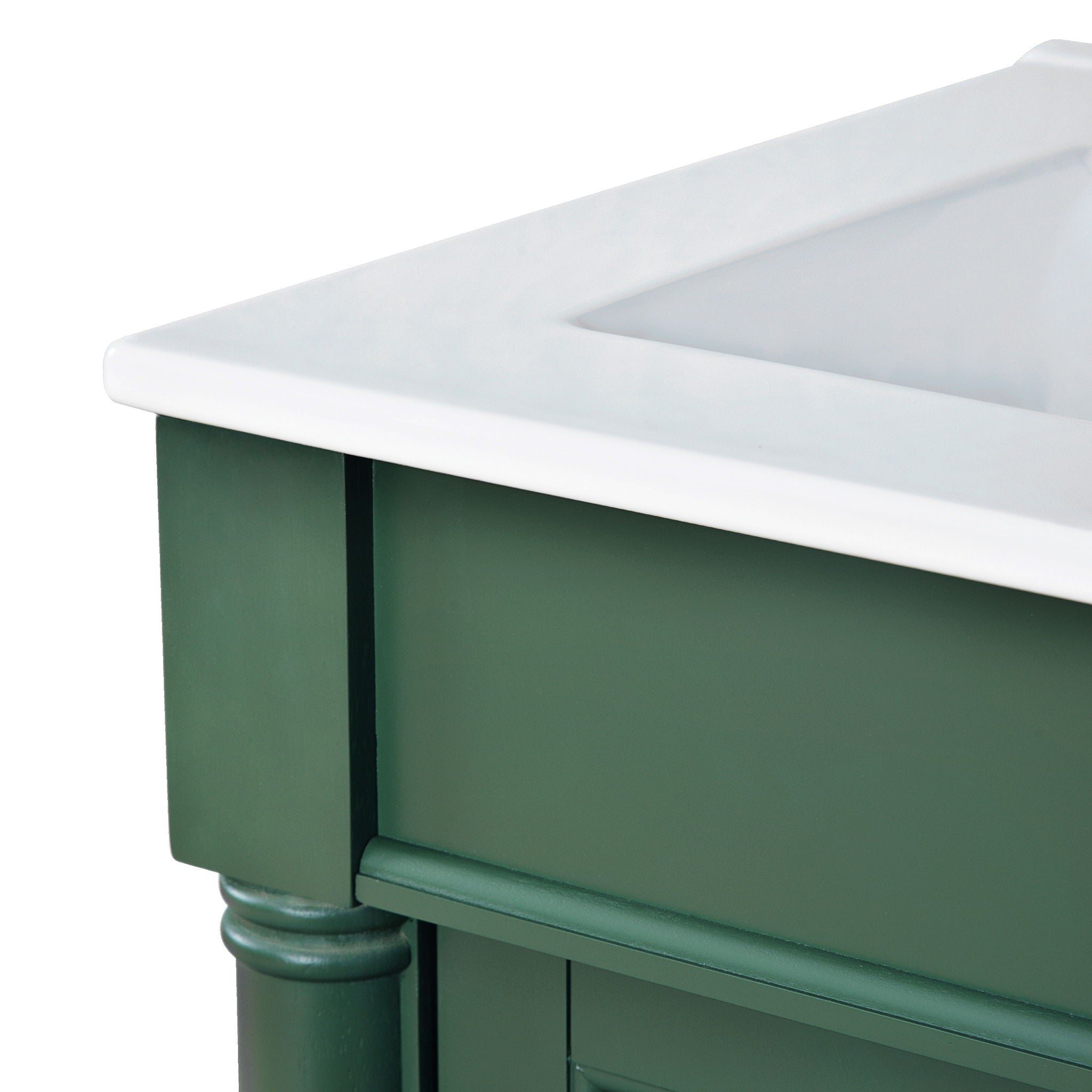 Bathroom Vanity With Top Sink, 2 Tier Storage Cabinet