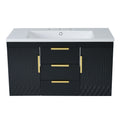 Wall Mounted Bathroom Vanity With Sink and Floating Storage Cabinet