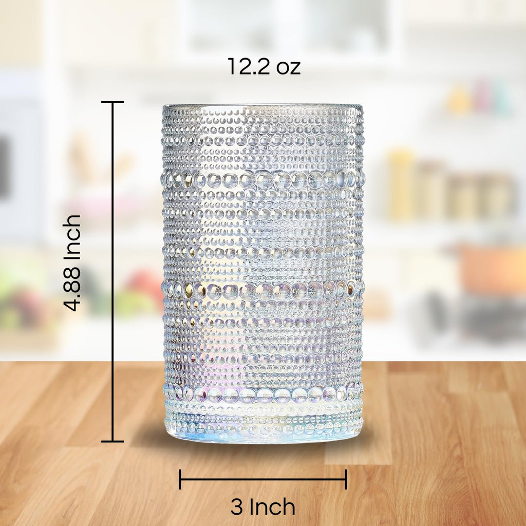 Classica Hobnail Highball Glassware, Set of 6