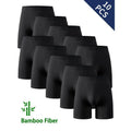 10pcs Men's Bamboo Fiber Boxer Briefs Medium Stretch Solid