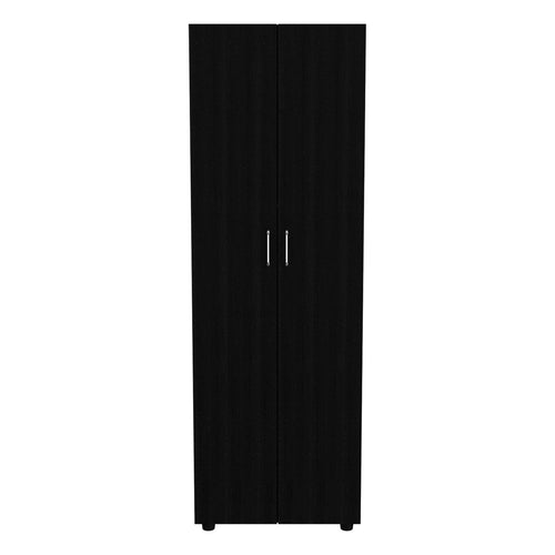 Armoire Organiser, Two Shelves, Rod, Double Door Cabinet Armoire