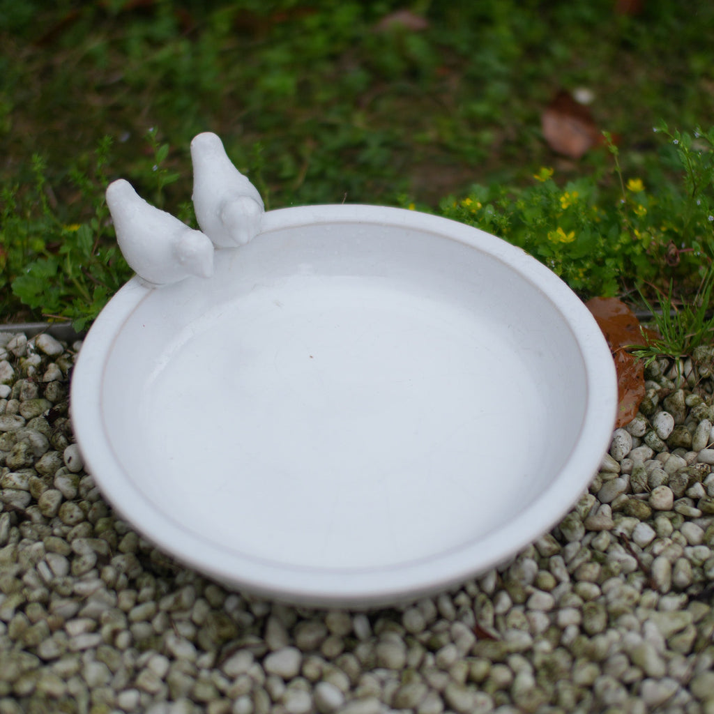 Handmade Ceramic Bird Bath, 11.8 Inch Glossy