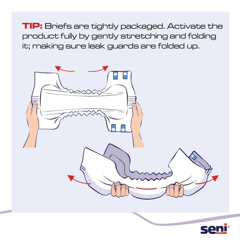Seni® Super Plus Overnight Heavy to Severe Absorbency Incontinence Brief, Large S-LA25-BP1