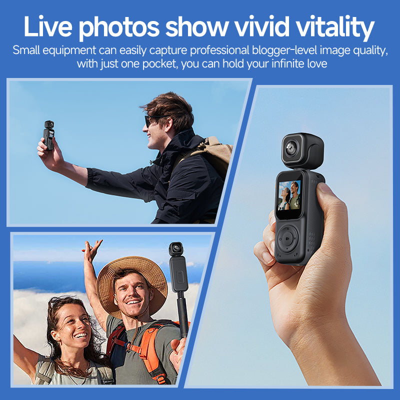 Panoramic Sports Camera Handheld DV Outdoor HD 4K Dual Lens Cycling Recorder Camera